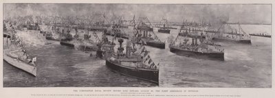 La Revue navale du couronnement devant le roi Édouard, 16 août, la flotte assemblée à Spithead - Henry Charles Seppings Wright